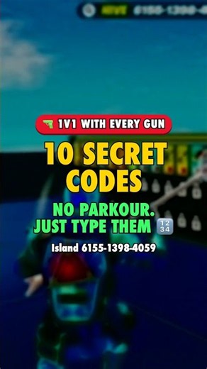10 SECRET CODES in 1v1 With Every Gun 🔫 (no parkour needed) #fortnite #fortnitesecrets