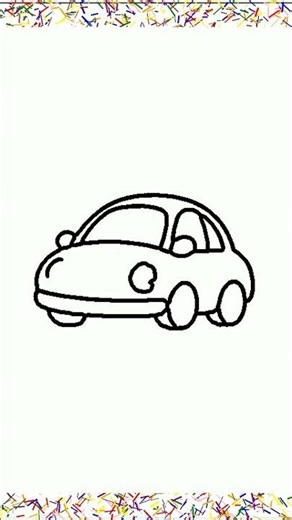 Let's Draw a Super Cute Car! Super Easy Fun!