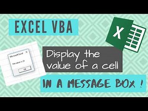 EXCEL VBA | How to display the value of a cell in a message box?
