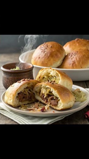 🇩🇪 Bierocks (German Cabbage Rolls in Bread Dough) #food #foodie