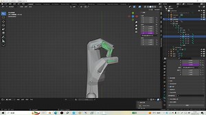 blender手臂手指骨骼绑定和驱动器握拳开掌