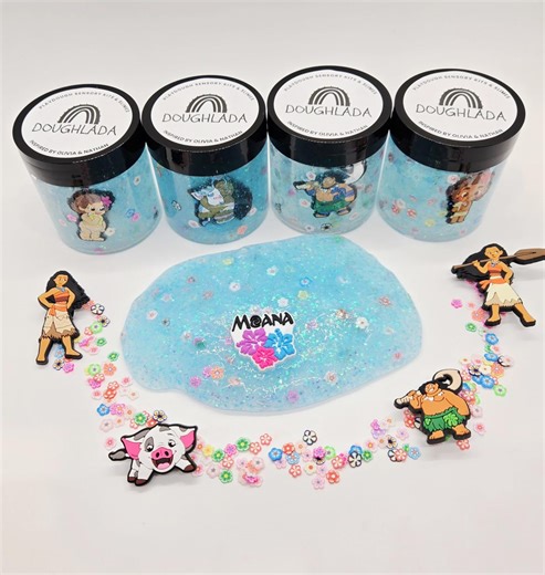 Moana Flower Glitter Slime - Etsy