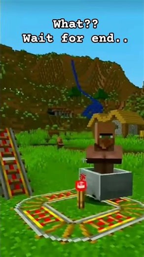 Minecraft Villager launcher in java but in Bedrock 😎 #minecraft #viralshorts #villager