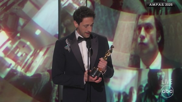 Adrien Brody breaks Guinness record for longest Oscar speech ever