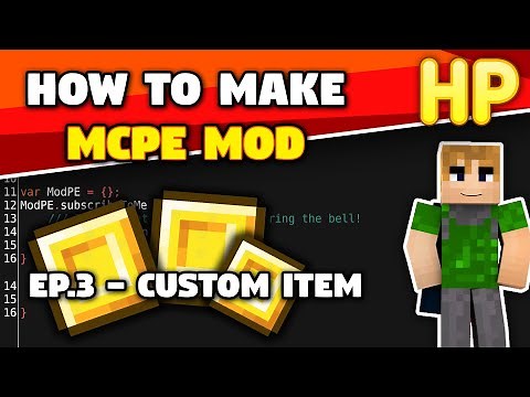 ✔MCPE Modding tutorial android E3. Custom Item