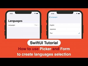 How to use Picker and Form to create languages selection - Swift 5 in Xcode | SwiftUI Tutorial
