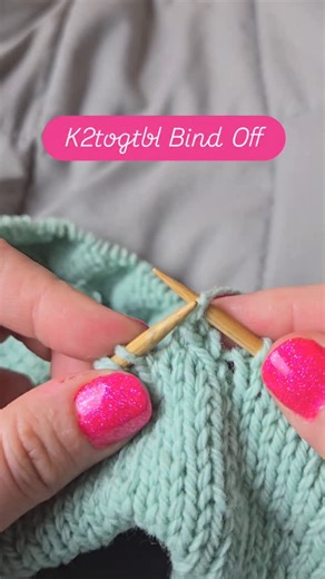 Katie | Knitting & Oils on Instagram: "🤍 K2togtbl Bind Off 🤍 This is a great bind off for when you need extra stretch and it's super easy to do! Save this post to give it a try."