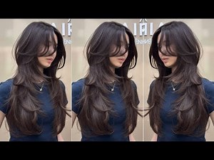 Long Layered Haircut With Curtain Bangs Full Tutorial Step by Step & Layers Techniques