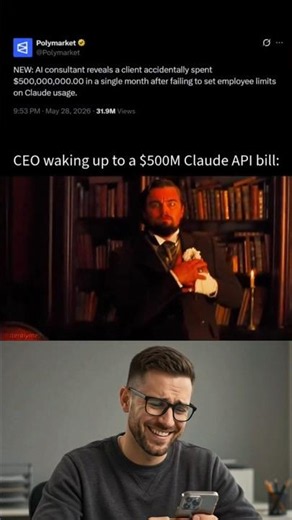 POV: Your CEO waking up to a $500M Claude API Bill. 🤯Who can relate?#claude #api #pov #memes