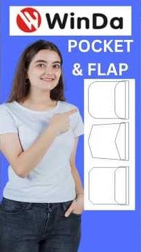 Back Pocket & Flap Making in Winda CAD Garment Pattern Design #shorts
