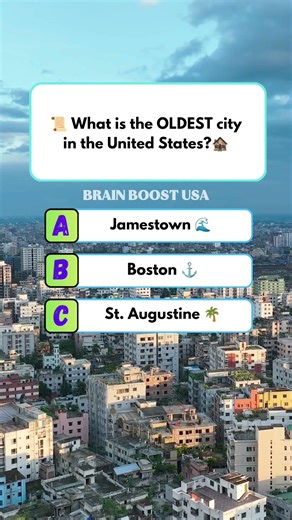 📅 “Founded in 1565!”🤯 “Before Jamestownwhat is the oldest city in the United States#usaquiz #usa