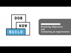 DOB NOW: BUILD - Plumbing and Sprinkler Filings - Resolving Objections and Scheduling an Appointment