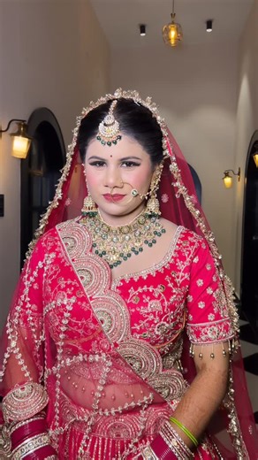 Roopam Salon | Makeup | Academy on Instagram: "Shivangi in our Airbrush + HD makeup look 🌸🫶"