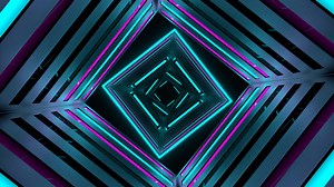 Download Cyan and Pink Neon Motion Effect Tunnel Background VJ Loop in 4K for free
