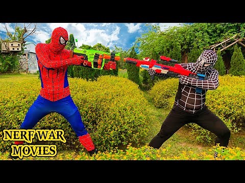 Nerf War Movies: Spider Man X Warriors Nerf Guns Fight The Mysterious Enemies Traps Enemies