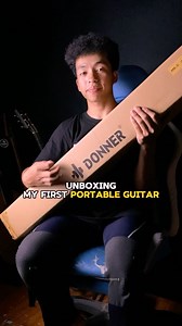 Unboxing my first portable guitar #unboxingvideo #unboxing #donner | ShifaIman