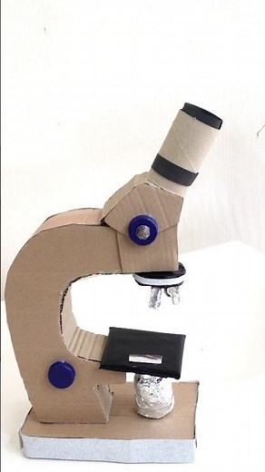 HOW TO MAKE A MICROSCOPE WITH RECYCLED CARDBOARD 🔬✂️ #shortvideo #shortsvideo #schoolhomework