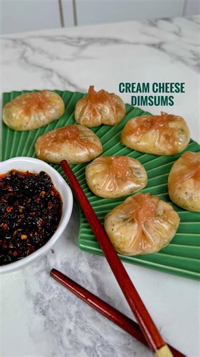 Shagun Malhotra on Instagram: "Comment ‘Sheet’ for link of rice flour sheet🥟🥢 Share this recipe with someone who loves Asian food 😃 Written recipe of cream cheese dimsums (gluten free)👇 Ingredients: 200g Cream cheese Salt 1/2 tsp pepper powder 1 tsp powdered sugar 2 medium spring onions 3 tbsp spring onion green 3 Rice paper sheets Water for dipping paper Method: - For the filling, mix cream cheese, chopped onions & seasoning - For the outer coating, dip rice paper in water for 5-6 seconds -