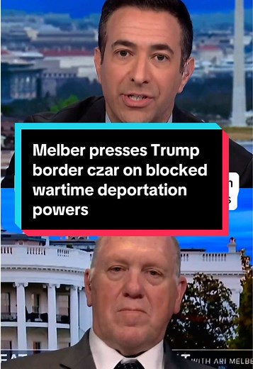 In a wide-ranging interview on The Beat, Ari Melber pressed Trump administration “Border Czar” Tom Homan on multiple court rulings that blocked the administration’s attempts to use wartime powers for deportations. #trump #border #borderczar