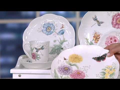 Lenox Butterfly Meadow 28-piece Porcelain Dinnerware Set on QVC