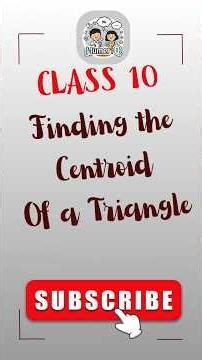 💯Find the Centroid of a Triangle | Class 10 Maths #shorts