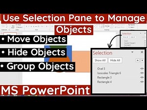 How to Use Selection Pane to Manage Objects in MS PowerPoint | How to Hide Objects in MS PowerPoint