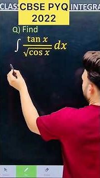 Q) Integration ∫ tan x/√cos x 𝑑𝑥 #cbse #maths #cbse2026 #maths #cbse2024 #cbse