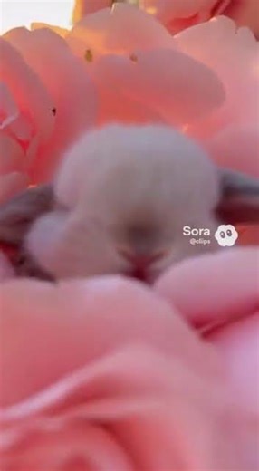 This Baby Bunny in a Bed of Pink Flowers Looks Too Perfect 🥹🌸🐰
