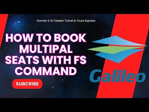 How To Book Multi Seats With FS COMMAND in Galileo | FS Command Say 1 Say Ziada Seats Book Krna