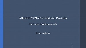Abaqus vumat for material plasticity