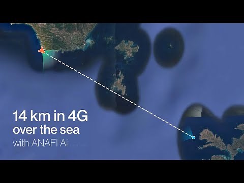 Flight test in 4G over the sea with ANAFI Ai.