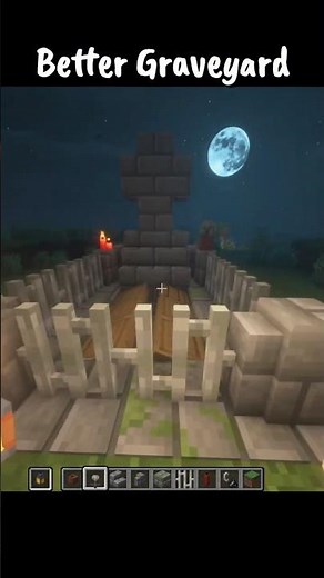 Minecraft Better Graveyard Tutorial😱 | #minecraft