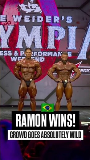 Ramon dino 🦖 winning moment ❤️ at the MR.OLYMPIA 2025 🏆 #olympia #bodybuilding