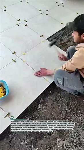 Perfect Tile Leveling System! #tiling #construction #DIY