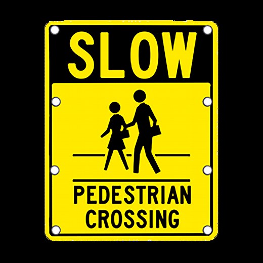 TS40 "SLOW PEDESTRIAN CROSSING" Flashing Solar LED Edge Lit Sign - Traffic Safety Corp.