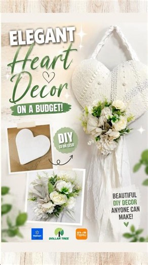 Shabby Chic Plush Heart Decor ✨ | Finished Look