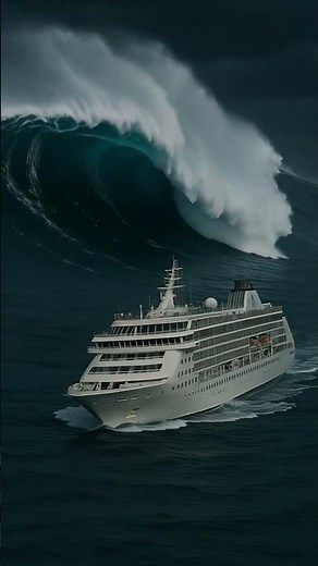 Cruise Ship Hit by Giant Tsunami 🌊 Disaster Animation #ocean #tsunami #cruise