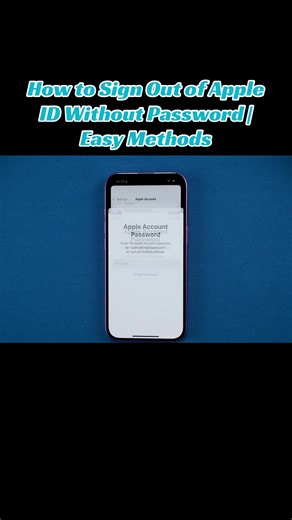 How to Sign Out of Apple ID Without Password | Easy Methods #appleid #password #icloud #tipsandtricks #update