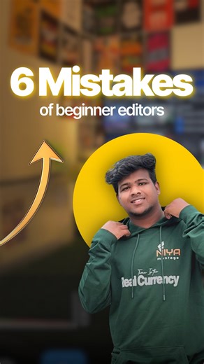 Nivin | Editor | Content creator on Instagram: "6 mistakes of beginner editors 📉 must watch ❗️ #reels #editing #tutorial #editorsmistake #mistakes #beginners #editingtips #tips #videoediting #contentcreatortips [videoediting,tutorial,beginners,beginner video editor,editor,video editors,editors mistakes,transitions,music,sfx,sound effects,brill,editing tutorials,Tamil creators,content creators,content creation tips,niya,nivin tricks,tutorials,editing CapCut,CapCut editors,CapCut editing,editing 