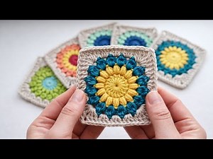 Easy Granny Square Crochet Tutorial 🧶 Step by Step for Beginners