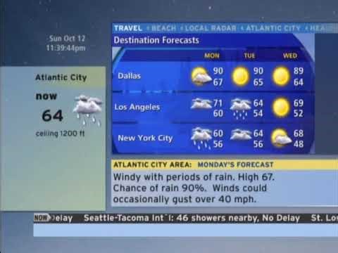 TWC Weatherscan- Atlantic City, NJ- Oct. 12, 2025- 11:37PM EDT