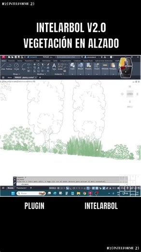 Intelforme2 | Intelarbol v2.0 - vegetación en alzado 🌳 Crea vegetación en AutoCAD; ahora puedes crear bosques, rastrojos, cultivos y toda clase de... | Instagram