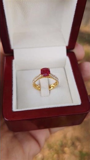 1.33 ct Mogok Ruby 18k Gold Ring