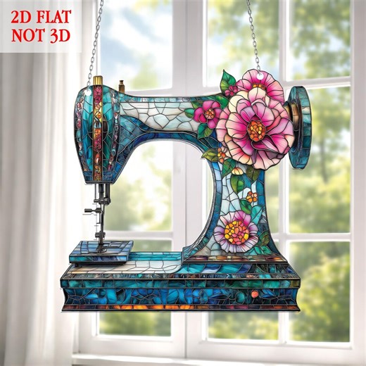 Sewing Machine Ornament, Custom Quilter Window Decor, Seamstress Gift, Gift for Sewing Lover, Tailor Shop Decor, Quilter Gifts - Etsy