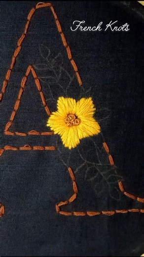 French Knots - Easy Embroidery Stitch 🪡🤍 #embroidery #easyembroidery #diynstitch #handembroidery