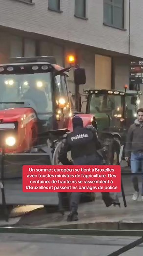 23K views · 273 reactions | A Bruxelles, les tracteurs défoncent les barrages de Police | Soutien aux agriculteurs français | Facebook