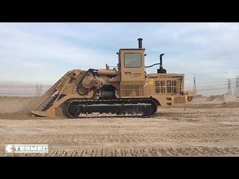 Tesmec 1475XL EVO ChainSaw Trencher at Work