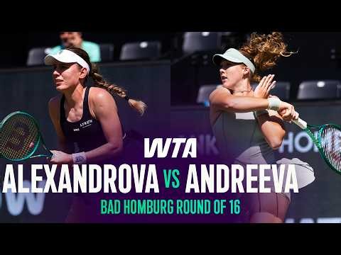 Ekaterina Alexandrova vs. Mirra Andreeva | 2026 Bad Homburg Round of 16 | WTA Match Highlights