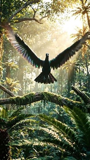 Microraptor: The Iridescent Forest Hunter Revealed #Shorts