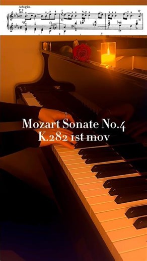 Mozart Sonate No.4 K.282 1st mov🤍❤️#mozart #mozartsonatak282 #pianist #ピアノ演奏 #ピアニスト